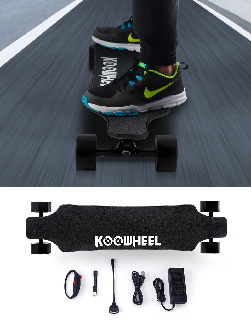 Koowheel Enhanced Electric Skateboard 4 Wheels Auto Balance Scooters Smart Longboard Dual Engine Hoverboard Skate for Adult (10)