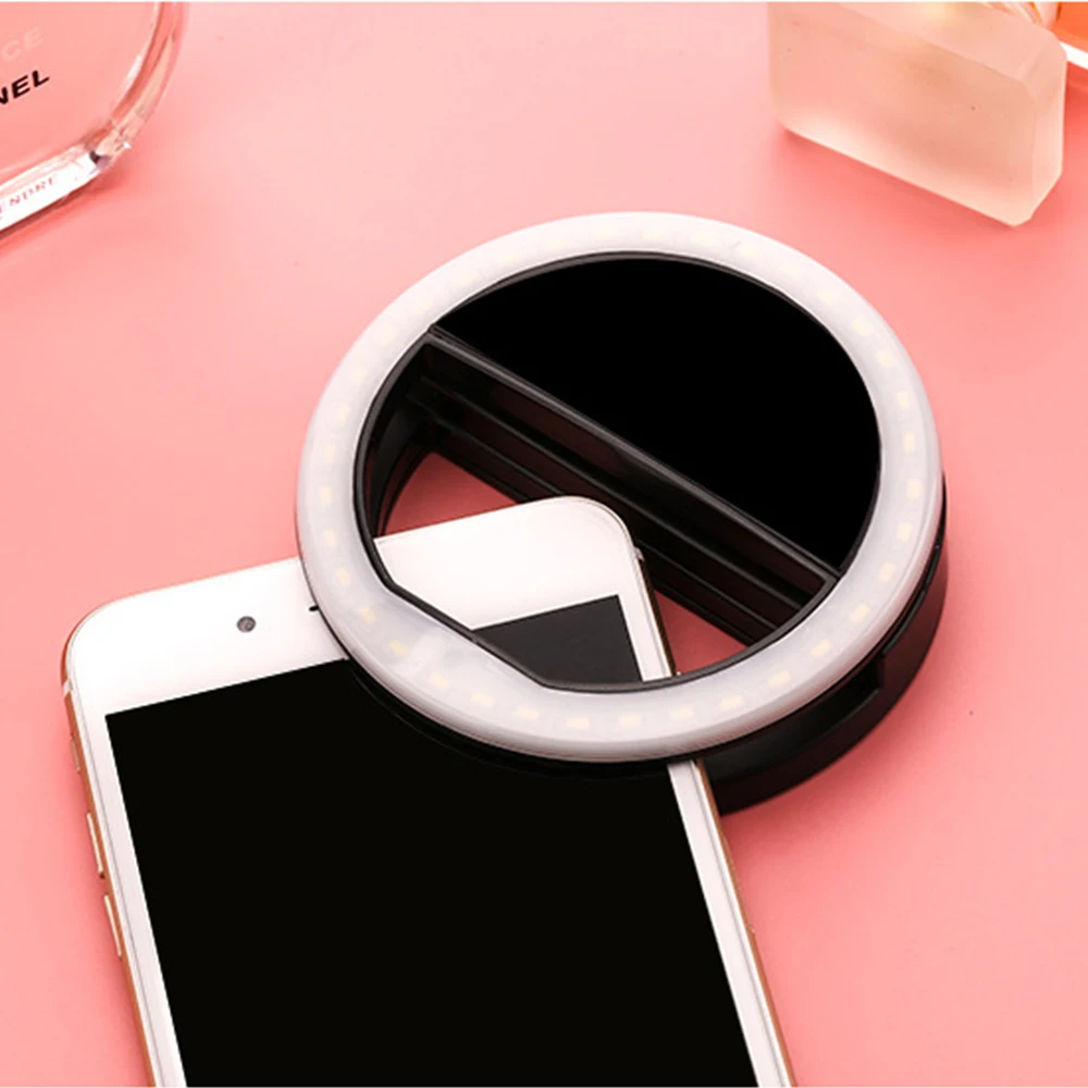 Мода USB зарядка селфи кольцо фонари клип на мобильный телефон света 36 LED заполнить
