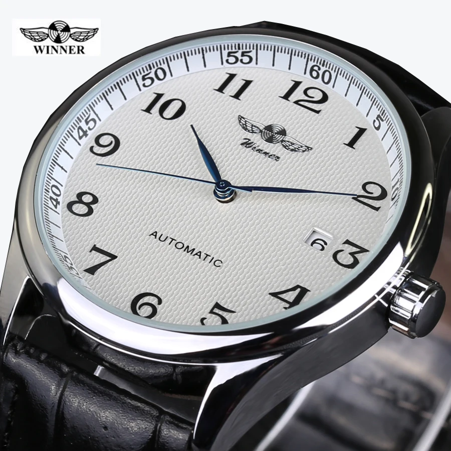 

2016 Relojes Hombre Brand Tags Winner Watch Men Leather Strap Mechanical Watches Fashion Casual Men Wristwatch Men Horloge