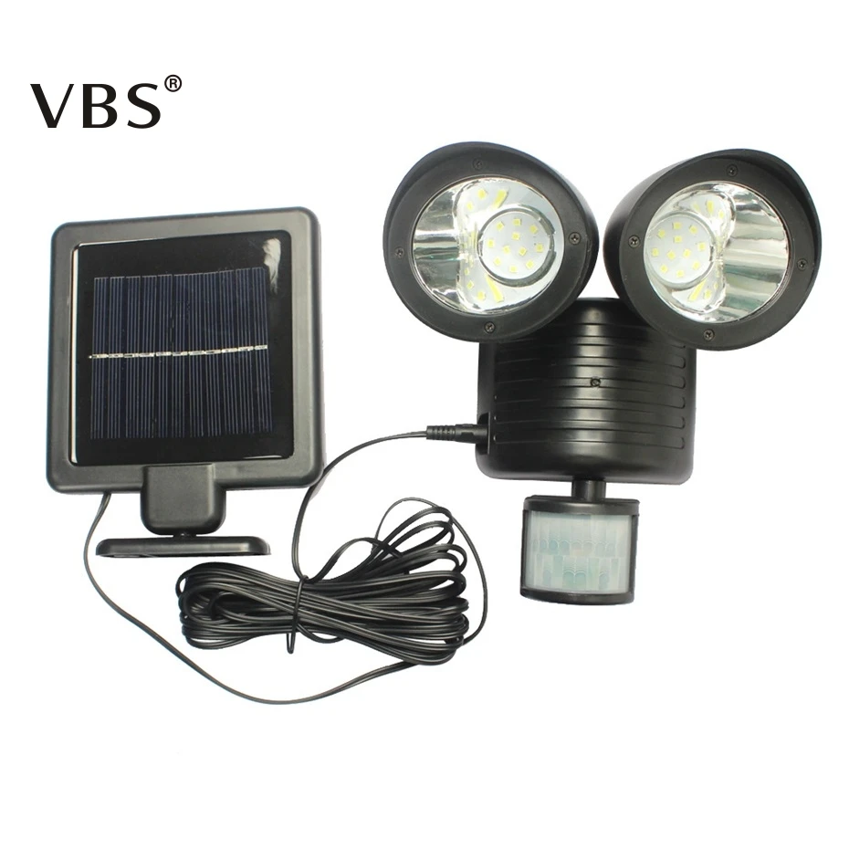 

LED Solar Lamp Waterproof IP44 Solar Light 22 LEDs PIR Motion Detector Door Wall Light Outdoor Wall Lamp Security Spot Lighting