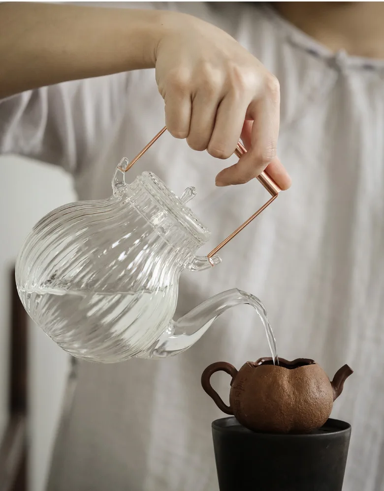 WIZAMONY 600-700 мл высокое боросиликатное стекло чайный горшок термостойкая чайная посуда подходит для заваривания чая чайный набор чайные наборы