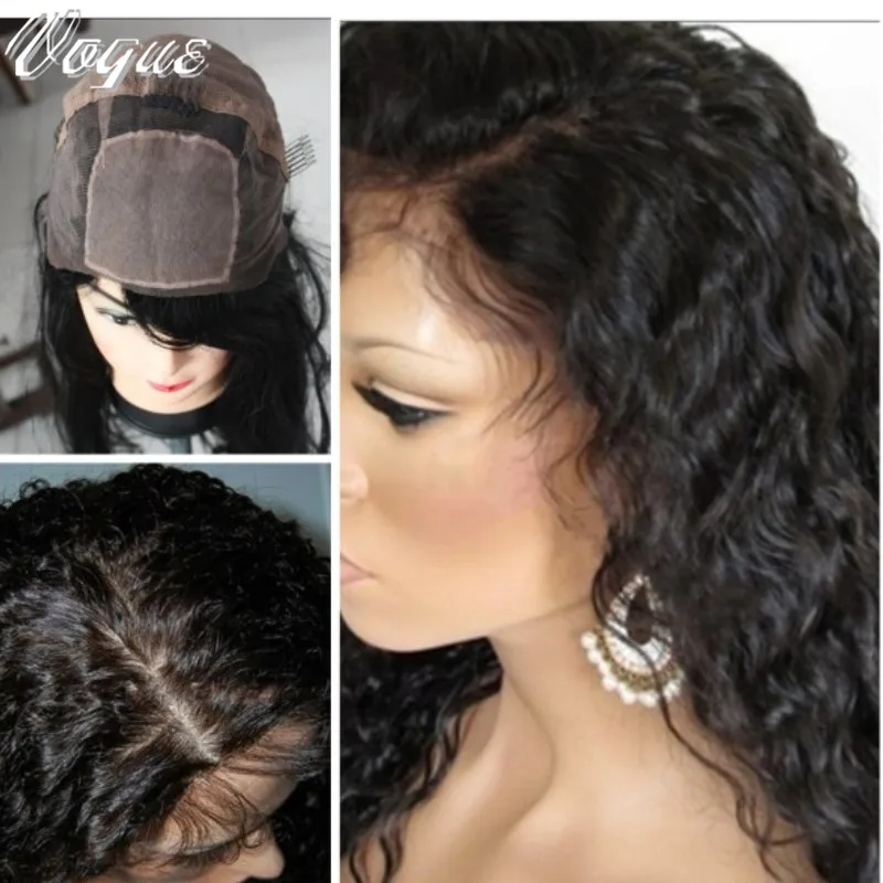 Sexy deep wave malaysian human hair silk base wig silk top lace front
