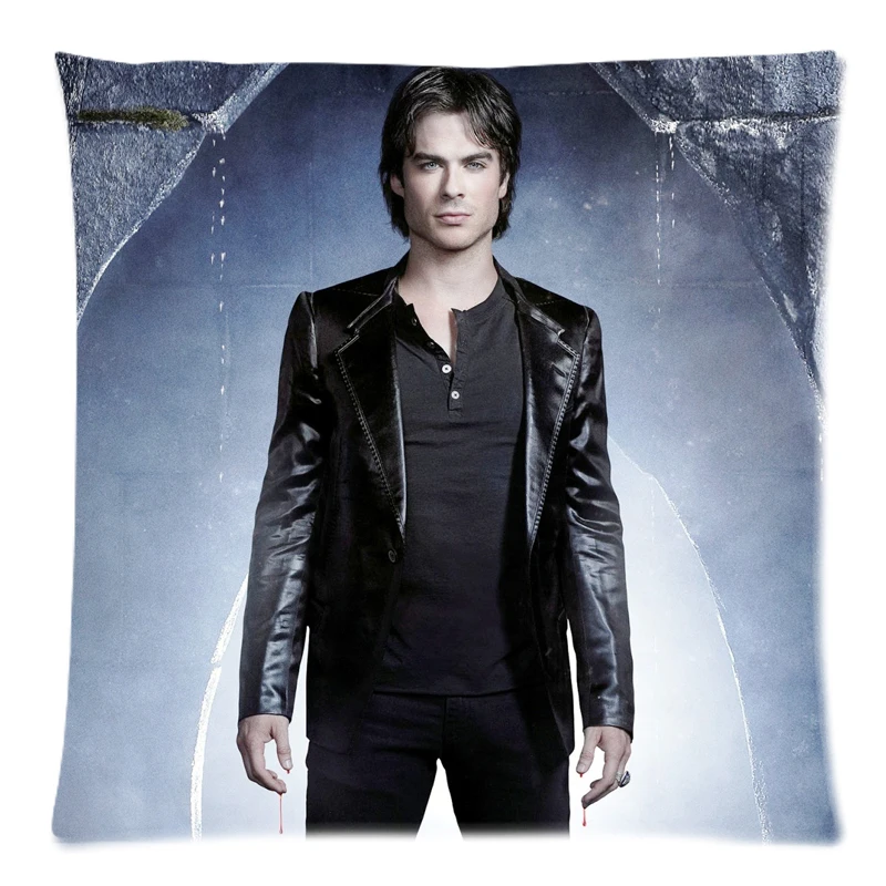The Vampire Diaries Two Side Printed Peach Skin Fabric Cushion Cover