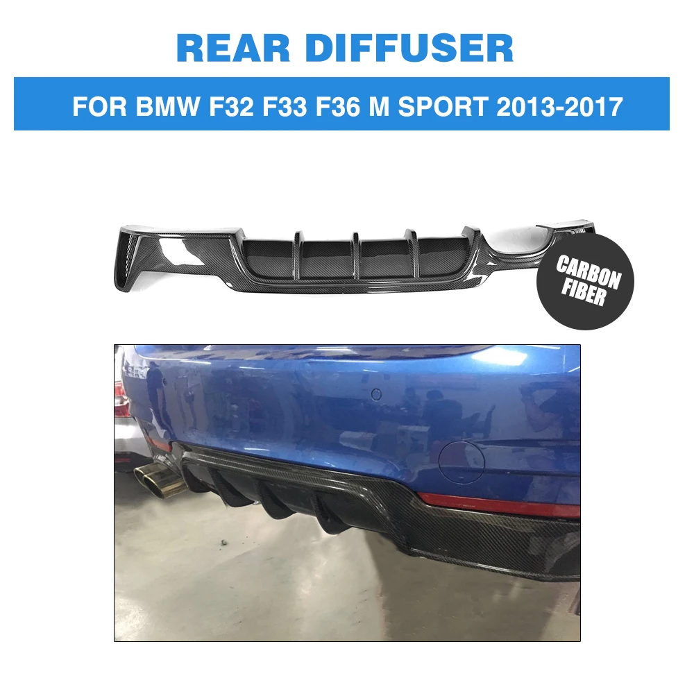 

Carbon Fiber/FRP Unpainted Rear Bumper Exhaust Diffuser Lip for BMW 4 Series F32 F33 F36 M Sport 13-17 Car Accessories
