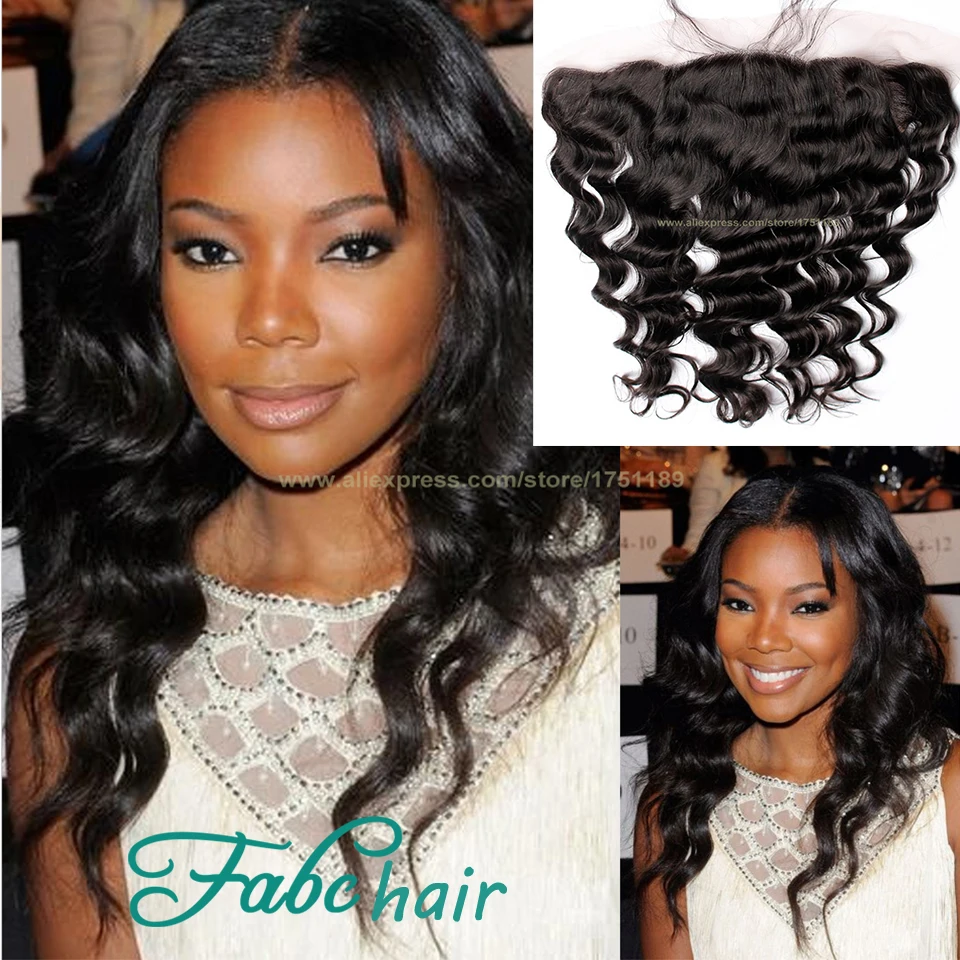 

7A Loose Wave Lace Frontal Closure13x4 Full Frontal Lace Closure Malaysian Loose Curly Ear to Ear Lace Frontals With Baby Hair