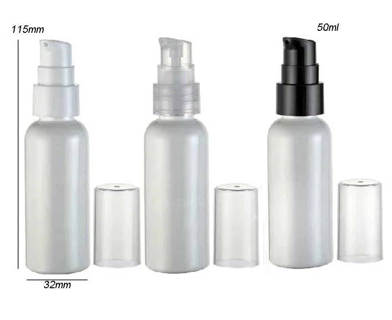 

30 x 50ml High Quality Lotion and Crenm Pet Pump Bottle 50cc White Shampoo Packaging