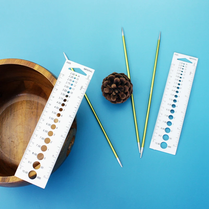 1 шт. вязальная игла маркер размера пластиковая линейка|knitting gauge|size markerknitting ruler |
