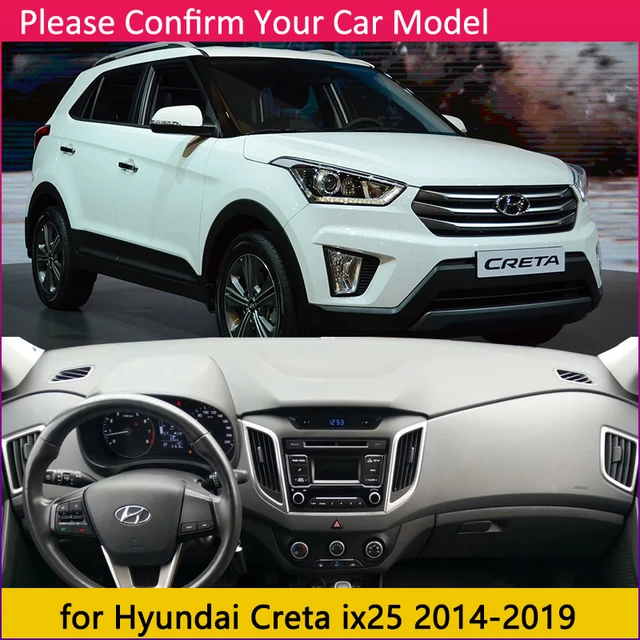 for Hyundai Creta Ix25 2014 2015 2016 2017 2018 2019 Anti-Slip Mat  Dashboard Cover Pad Sunshade Dashmat Carpet Car Accessories - AliExpress