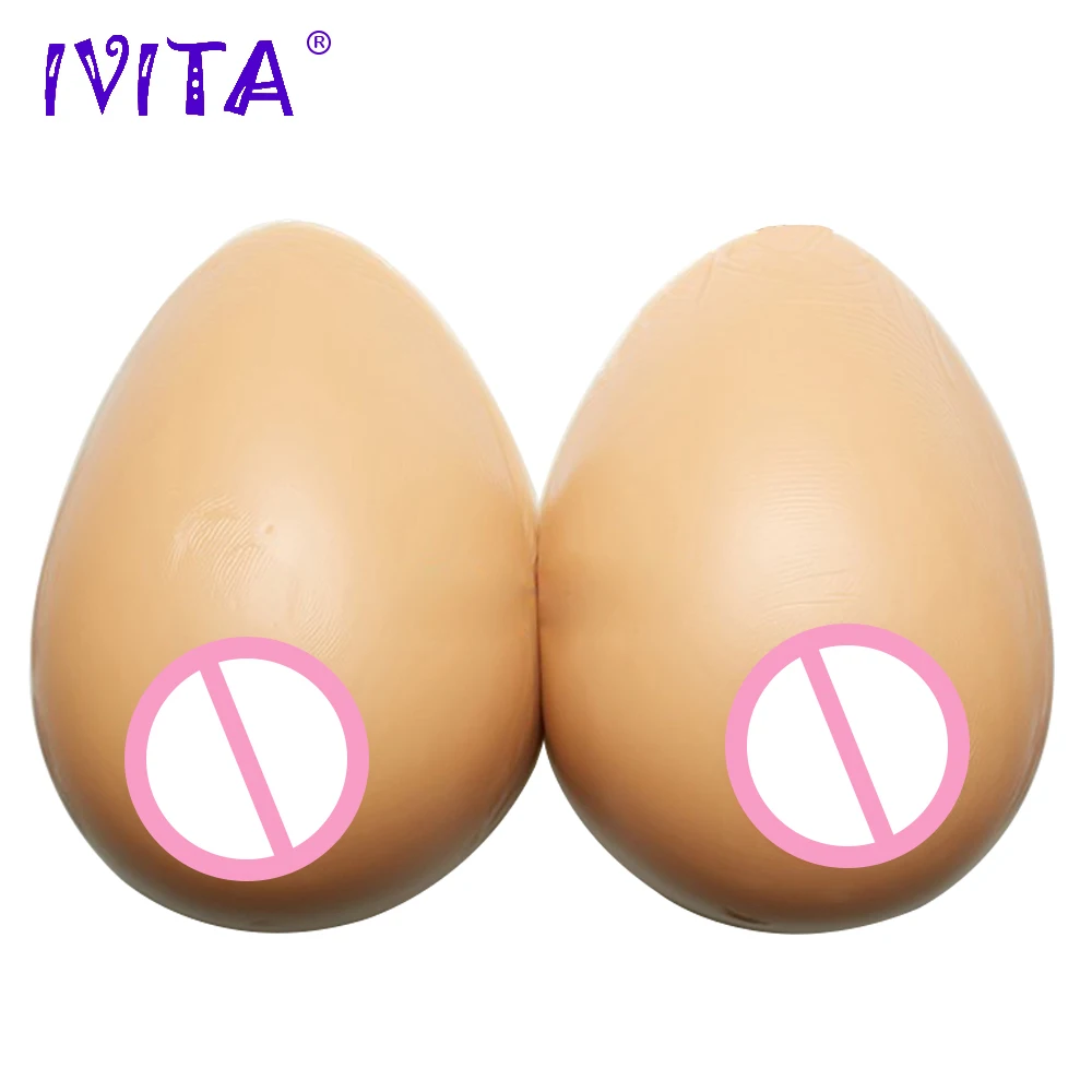 

IVITA 2800g Per Pair Artificial Straps Soft Fake Boobs Enhancer Drag Queen Silicone Breast Forms Crossdresser Silicone Breasts