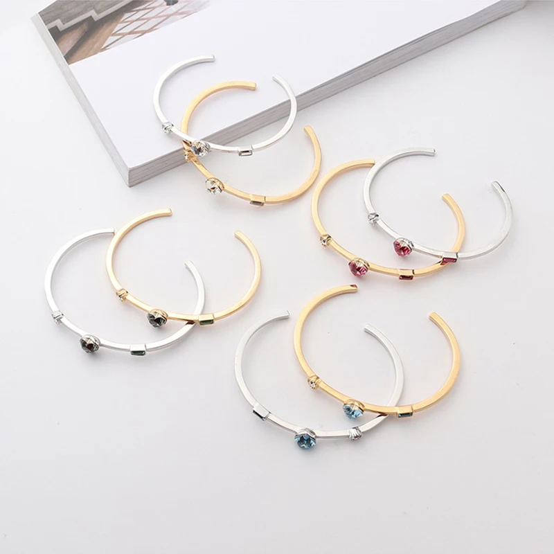 Женский Браслет манжета BeBella с кристаллами Swarovski модный подарок для невесты