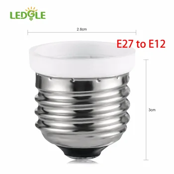 

LEDGLE 6PCS E27 to E12 Base Lamp Holder Converter LED Light Screw Lights Lamps Bulb Socket Adapter Converter Heat Resistant Hot