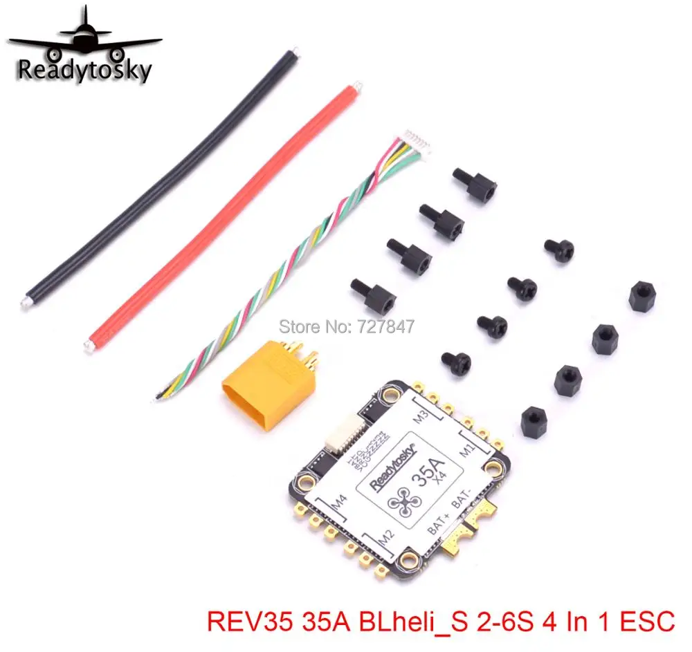 REV35 35A BLheli_S 2-6S 4 в 1 ESC встроенный датчик тока для RC Racer Racing FPV Drone запчасти