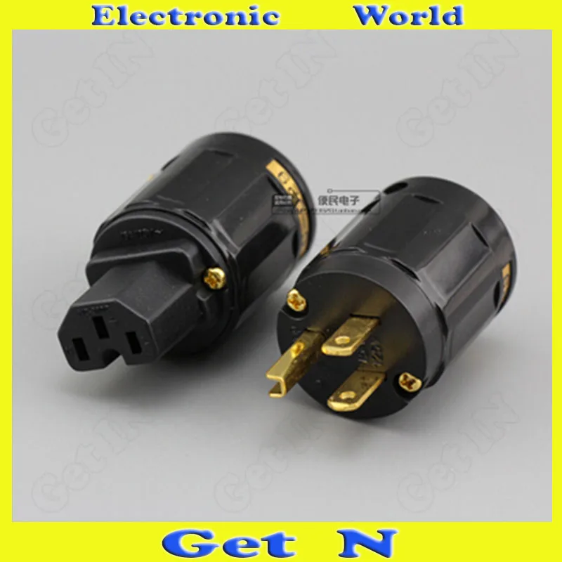 

2pcs-50pcs (2pcs=1pair) For Oyaide P029 American Power Socket Adapter Gold Plated Power Connector Jack Tail Plug