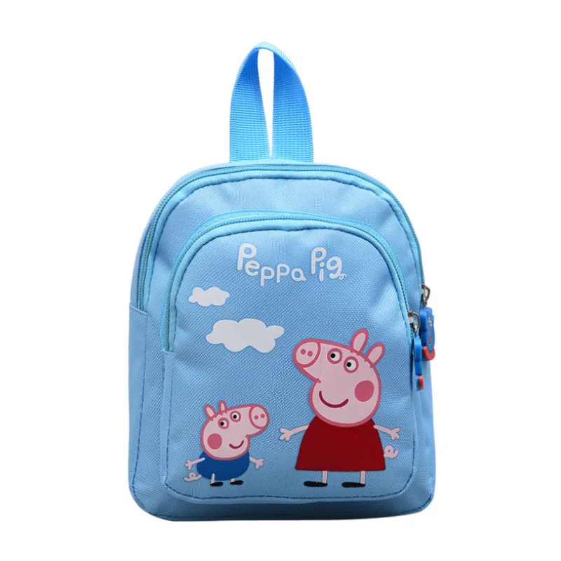 Peppa Pig Toy Cartoon Character Action Figure Backpack High Quality Material Nylon Cloth Cartoon Bag School Bag Children's Gift - Color: 2