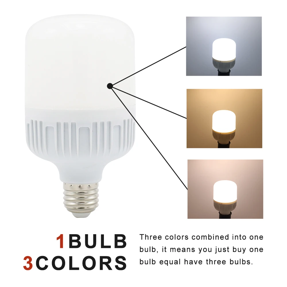50X E27 Energy Save LED Bulb Light Lamp 220V 3W warm white H3G2 