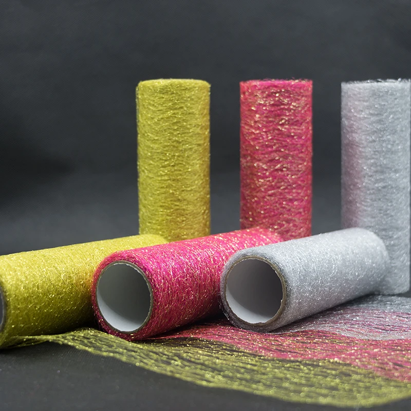 

Gold Sliver Wire Tissue Tulle Roll Spool Craft 15cm 5Yards Wedding Decoration Baby Shower Table Runner Birthday Party Supplies