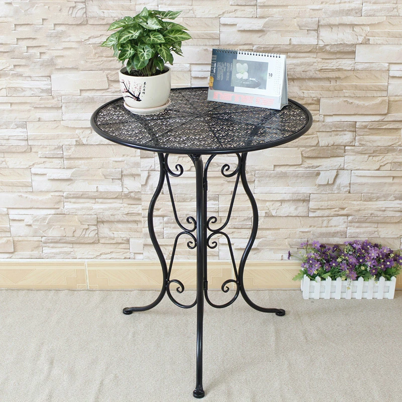 Metal Round Leisure Tea Table Corner Balcony Coffee Table Simple Creative Style Side Table