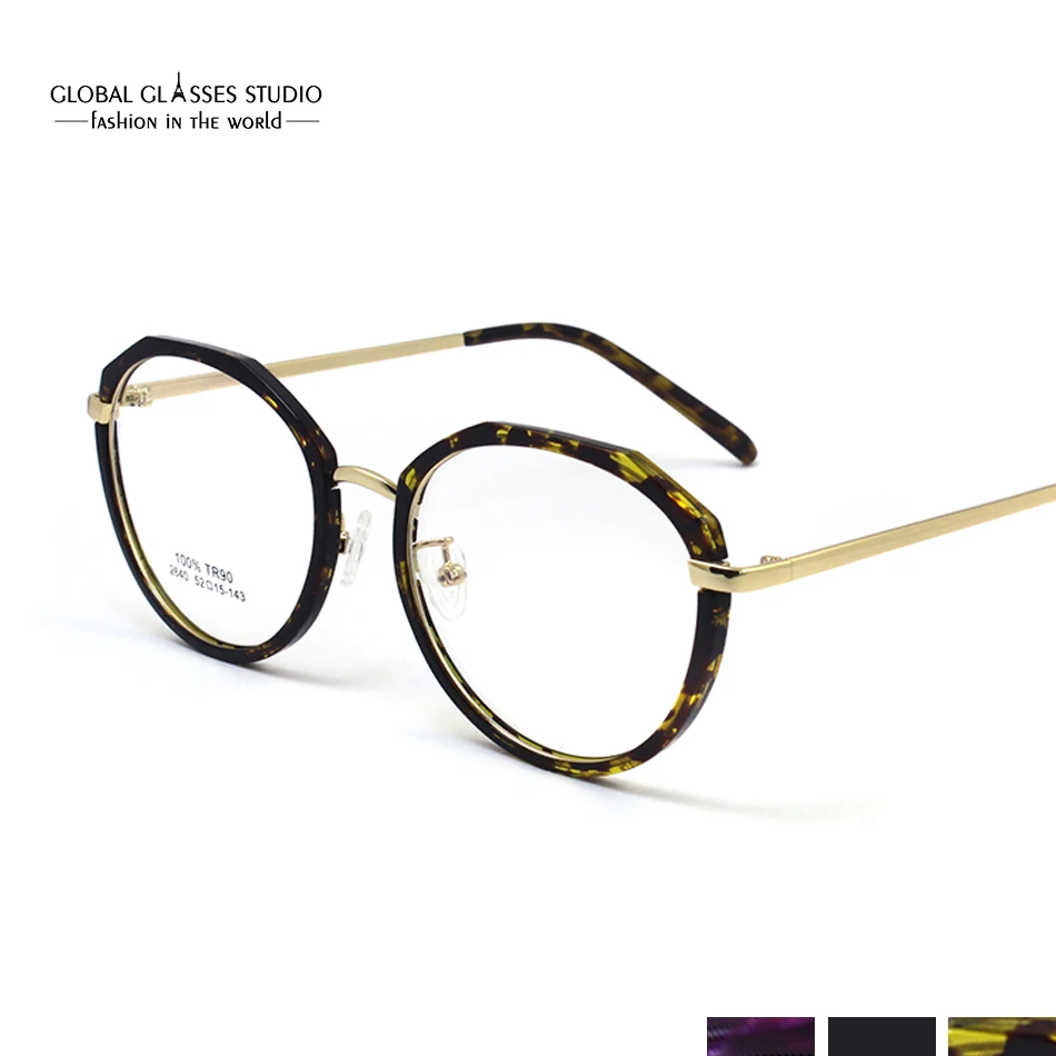 

Latest Trend Retro Round Glasses Frame Ultra-Light Metal Frame Reading Glasses Prescription Eyeglasses 2640