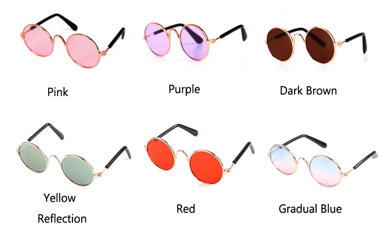 Cool Pet Sunglasses Hot Sale Fashion Cat Eye-wear Pet Accessories UV Protective Goggles Resin Lenses For Poodle Kitty Small Dog (4)