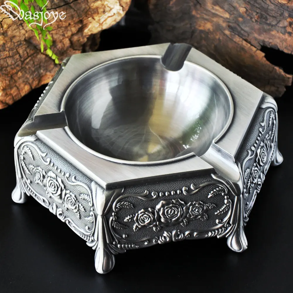 Vintage High Grade Metal Craft Cigar Ashtray Creative Decoration