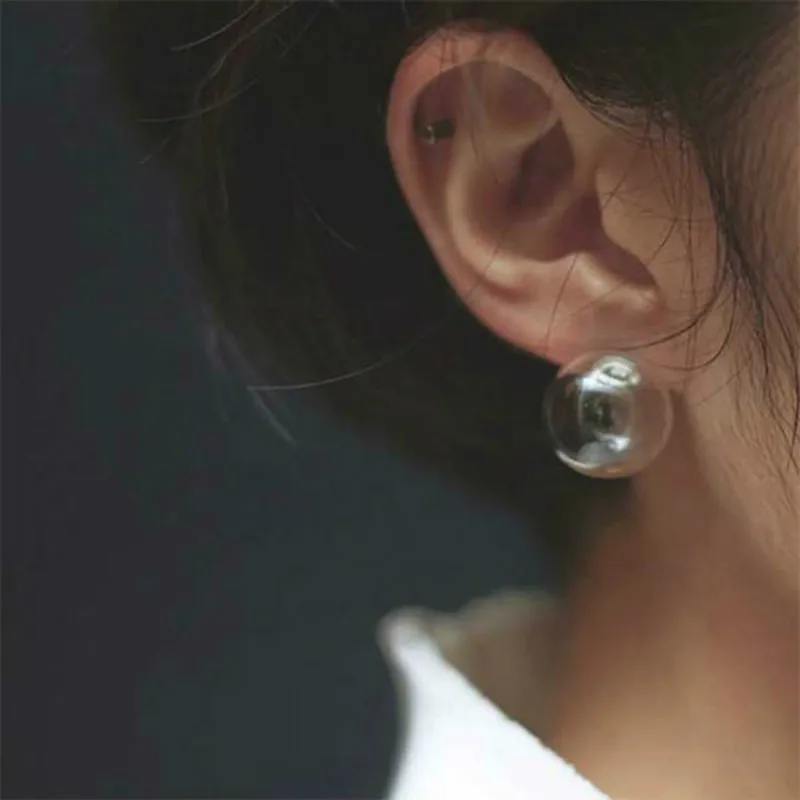 

Korean Fashion Simple And Elegant Glass Transparent Foam Handmade Funny Personality Original Soft Nail Earrings Ladies Gifts