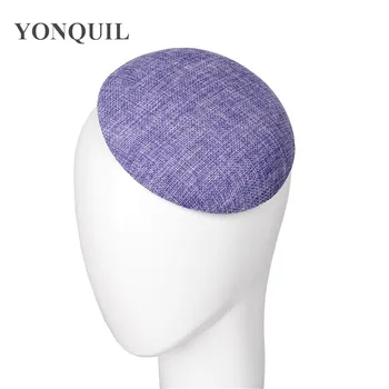 

Purple imitation sinamay 15CM fascinator base party hats hair accessories cocktail headwear bridal hats wedding millinery New