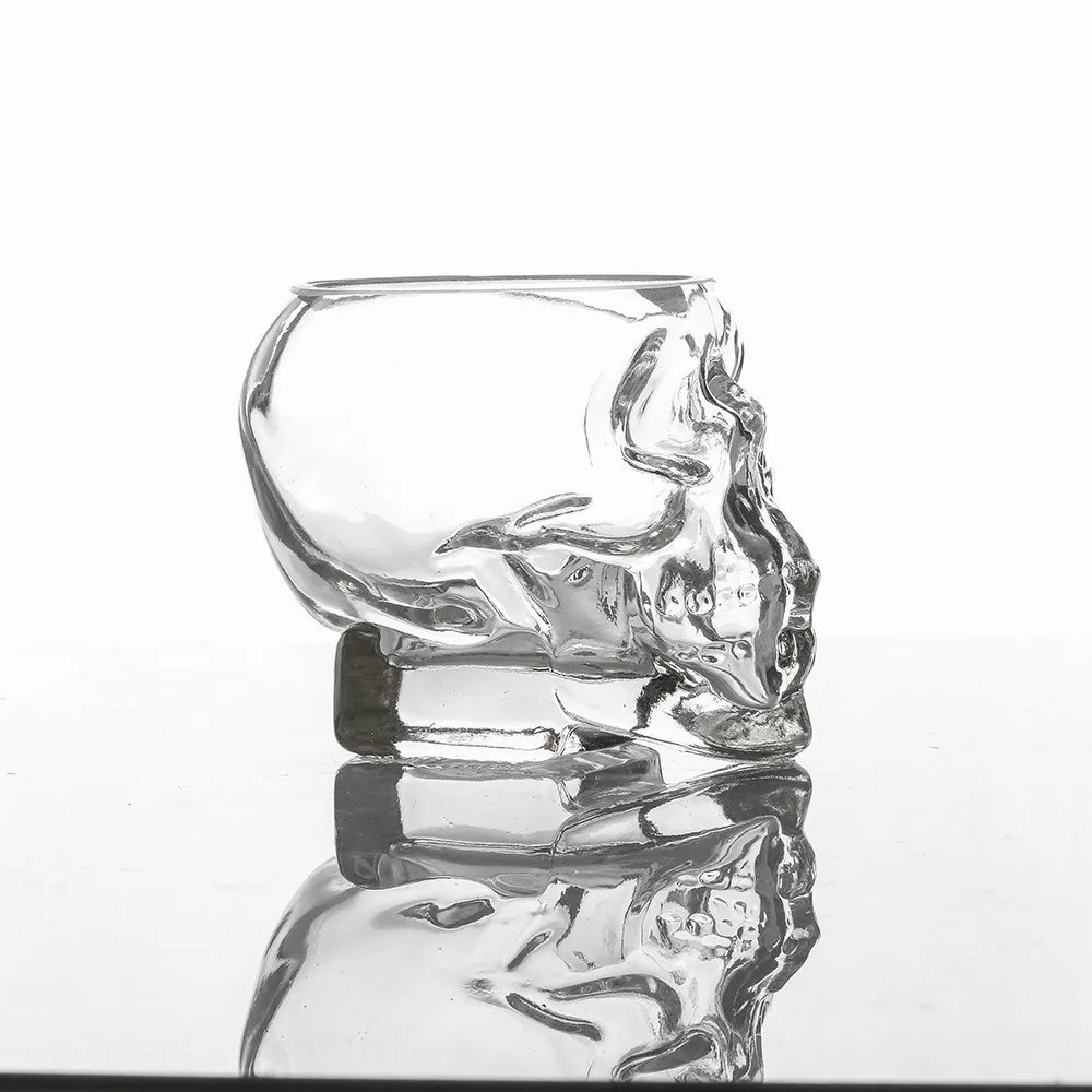 Прозрачный креативный 3D стакан с черепом для виски стеклянная кружка