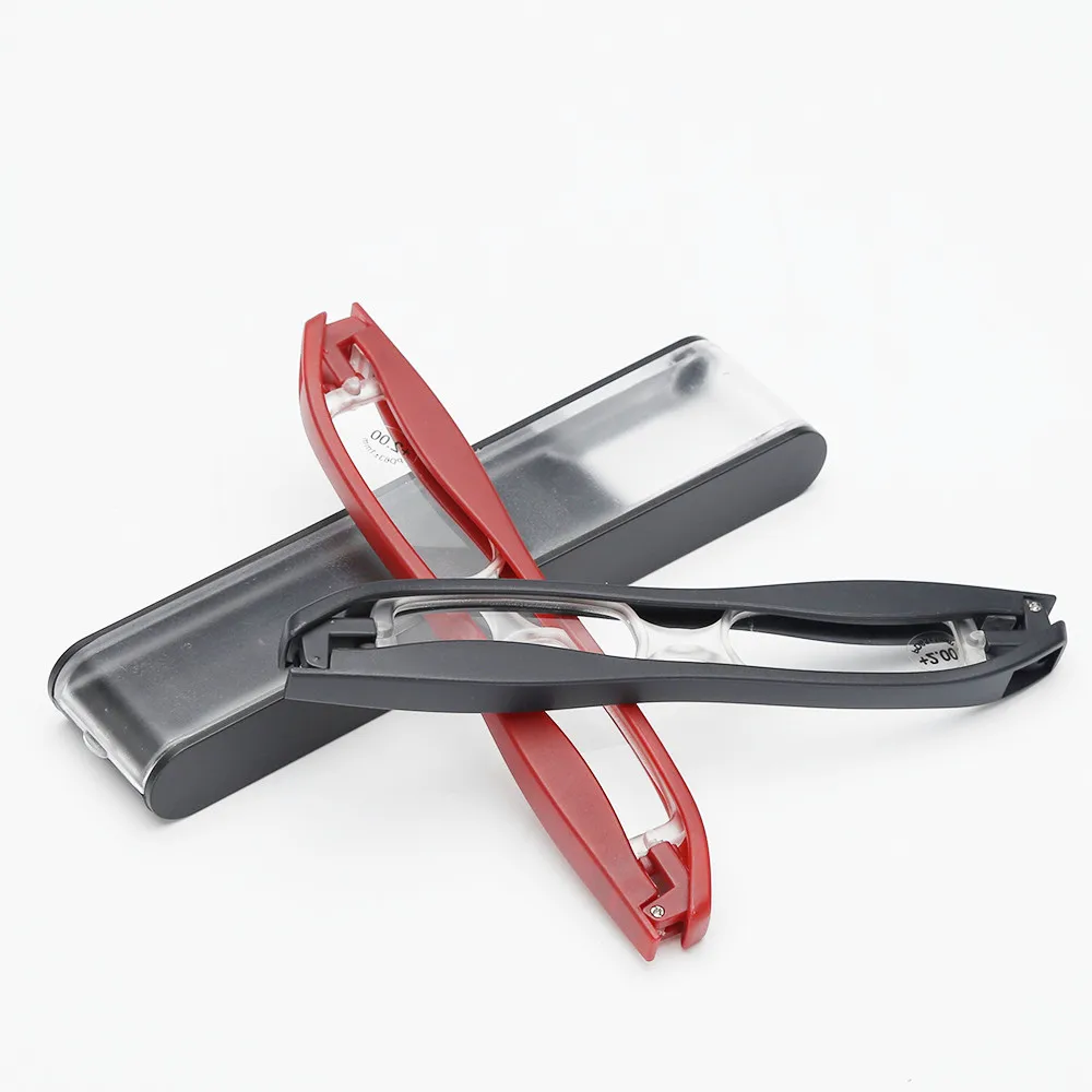 

360 Degree Rotation Folding Reading Glasses With Case Diopter Men Women Foldable Optical Presbyopia Hyperopia Glasses 4 colors