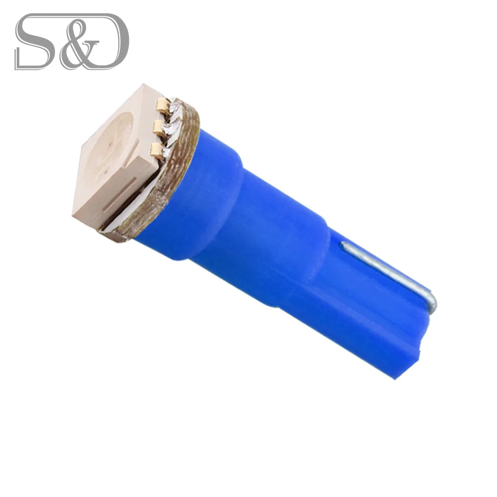 

Free DHL T5 1 SMD 5050 Blue Dashboard Signal LED Bulb Lamp 74 led car bulbs interior Lights Car Light Source parking 12V