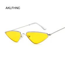 Милые сексуальные женские солнцезащитные очки кошачий глаз, Женская Металлическая оправа, Модные Винтажные Солнцезащитные очки для женщин UV400