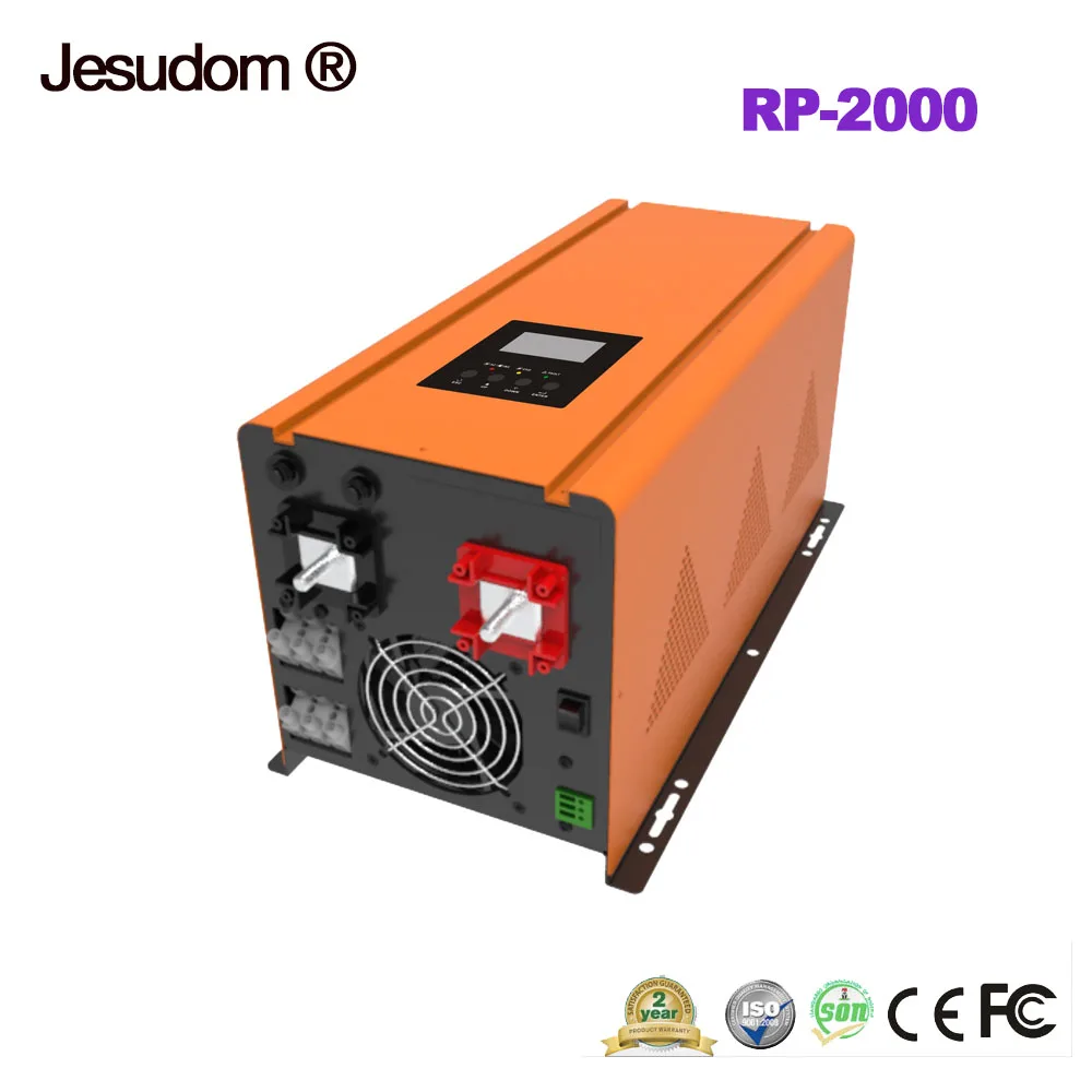 

2KW UPS Inverter 2000W Pure Sine Wave Output with AC Charger DC24V to 220-240VAC,50HZ60HZ LCD Display Solar Power Inverter