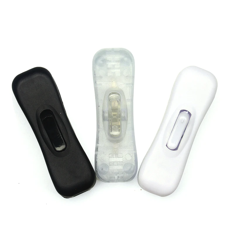 

100Pcs 304 Switch Halfway Rocker Push Button Rocker Switch High Quality Table Lamp Online Switch Black White transparent