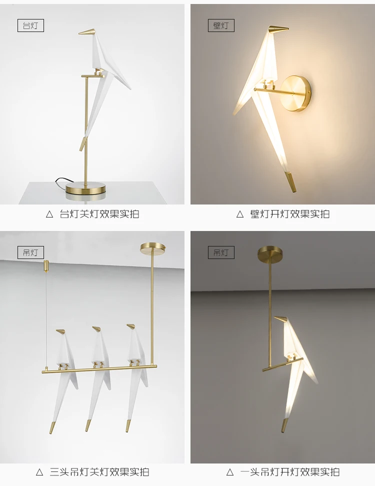 Pássaro Luz Pingente Sala de estar Quarto