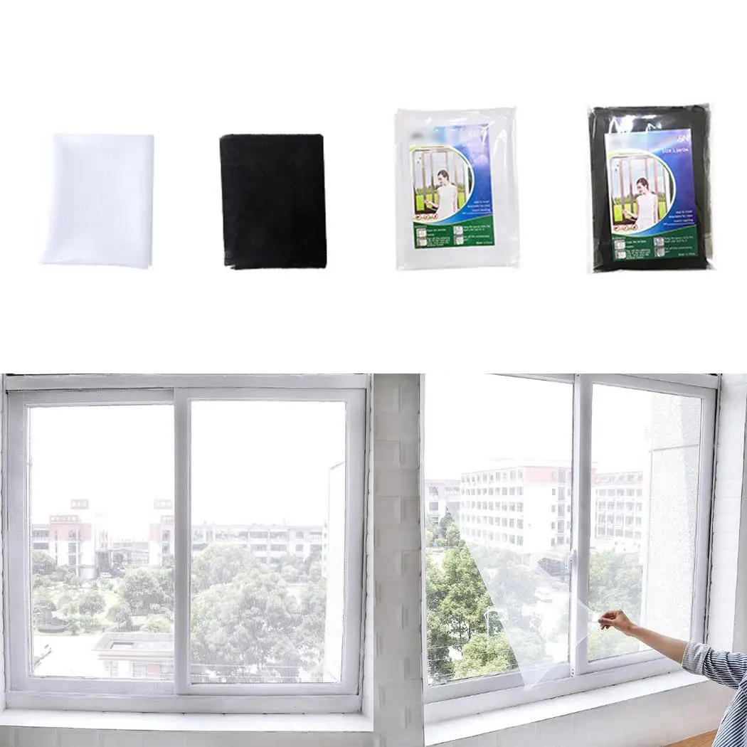 

Self-adhesive Window Mesh Net Mosquito Fly Bug White, Black Insect Guard