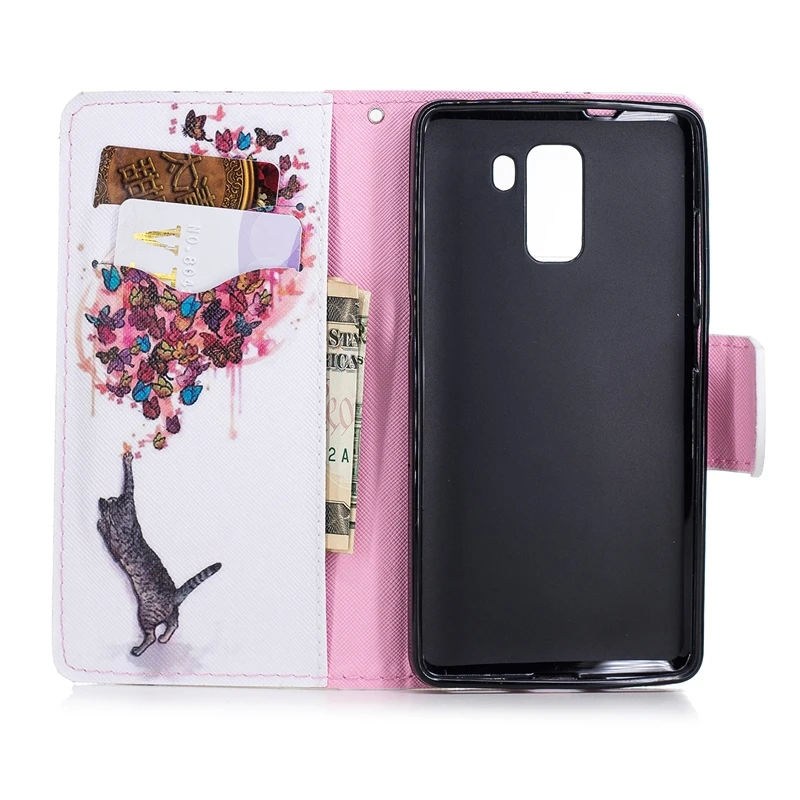 Чехол для huawei P20 lite случае Роскошные мультфильм цветочный Бумажник кожаный чехол