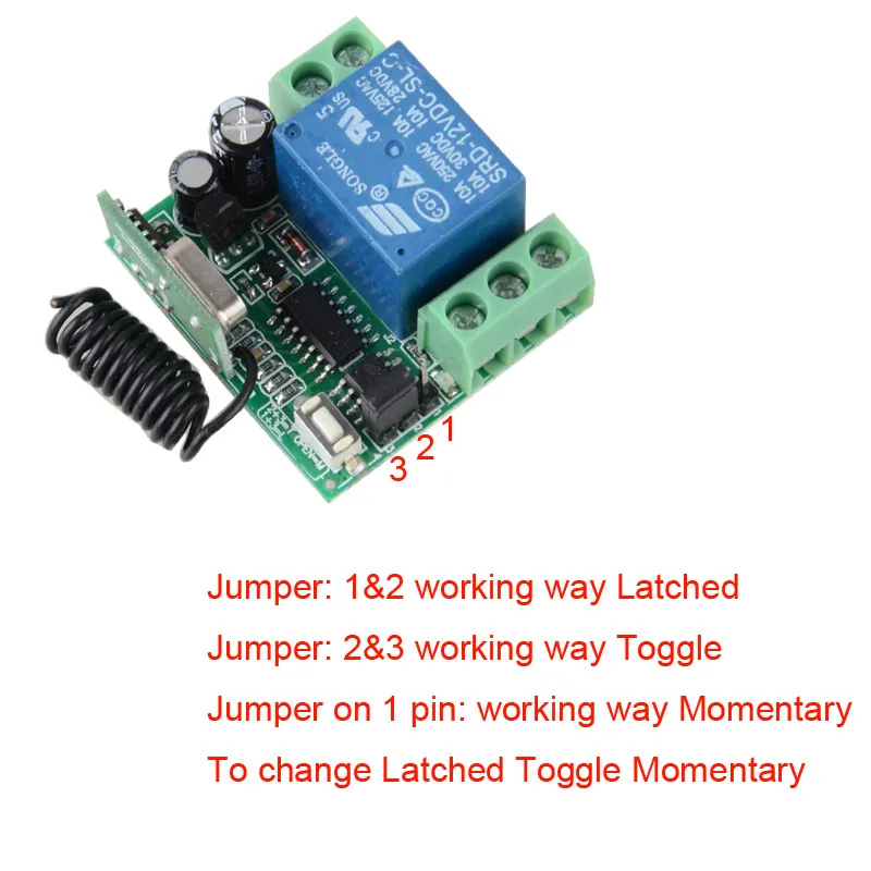 RF Беспроводная система дистанционного управления 20-200 м 1(контроллер) передатчик+ 12 приемник(переключатель) 12 В 10A 315 МГц 433,92 МГц