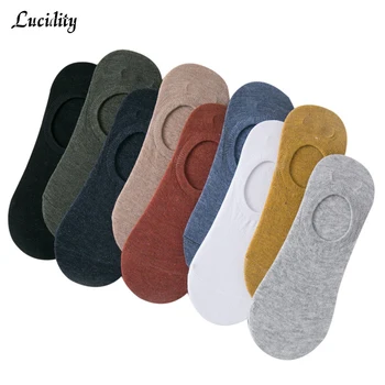 

Pure Color Wild Male Boat Socks Fashion Summer Cotton Breathable Man Invisible Socks 5pairs/lot =10pieces