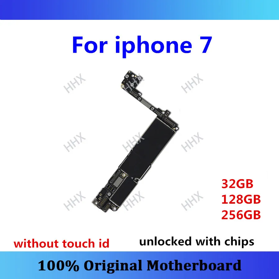 

Original for iphone 7 motherboard unlock no icloud without touch ID for iphone 7 with touch id fingerprint with chip mainboard