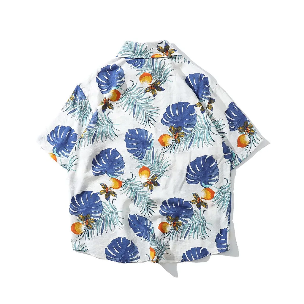 Рубашка Для мужчин Уличная chemise homme летние Для мужчин рубашки Для мужчин летняя детская одежда с принтом короткий рукав топ, футболка 3 цвета T522