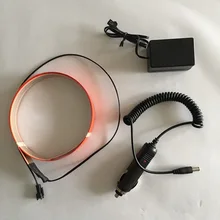 Хорошее качество, 2 см х 1 м, el полосы с 12 В постоянного тока, инвертор, Электролюминесцентная el лента с контроллером, EL светильник, бар для автомобиля