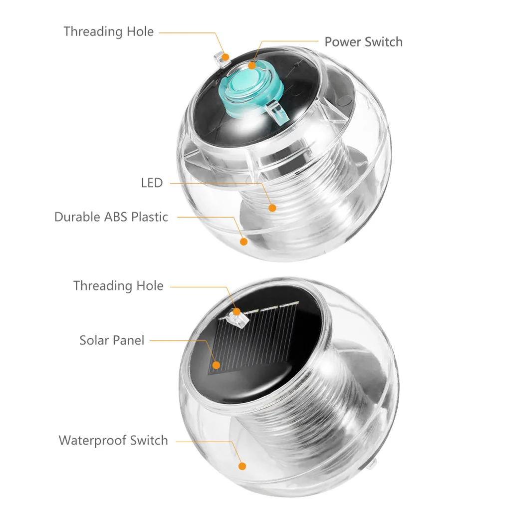Плавающие, для освещения лампы для пруда Водонепроницаемый Цвет Изменение светодиодный солнечный свет для бассейна ночник лампа