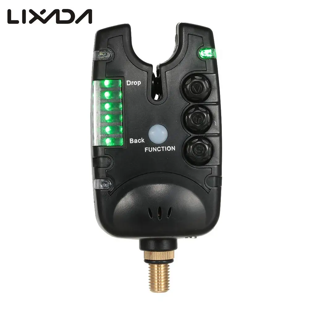 

Lixada 6 LEDs Fishing Bite Alarm Water Resistant Fishing Alert Adjustable Tone Volume Sensitivity Sound for Carp Fishing Pesca