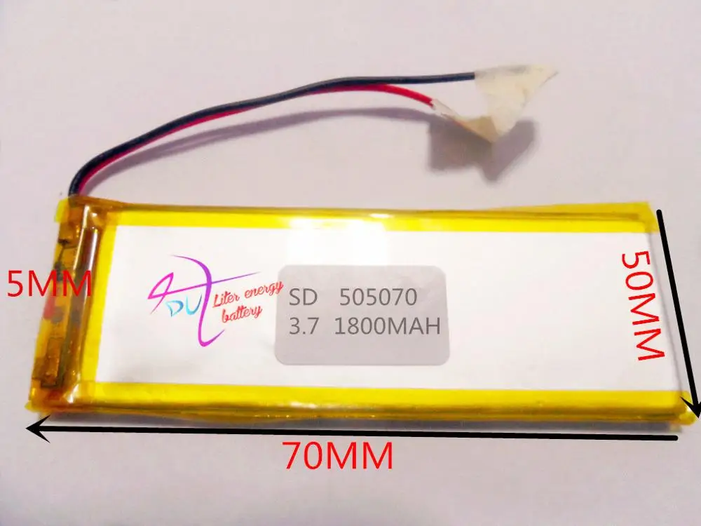 

tablet battery 3.7V lithium polymer battery 505070 055070 wireless transmitter 1800mAH eBook