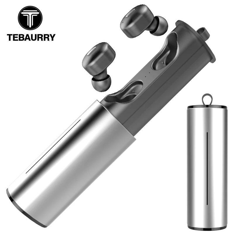 

TEBAURRY T-1 Bluetooth Earphone TWS True Wireless Earbuds 3D Stereo Bass Bluetooth Headset Automatic Boot with Charging box