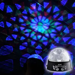 Высокое качество Мини Портативный Красочные Вращающийся партии свет для диско DJ Этап Эффект Освещение лампа ali88