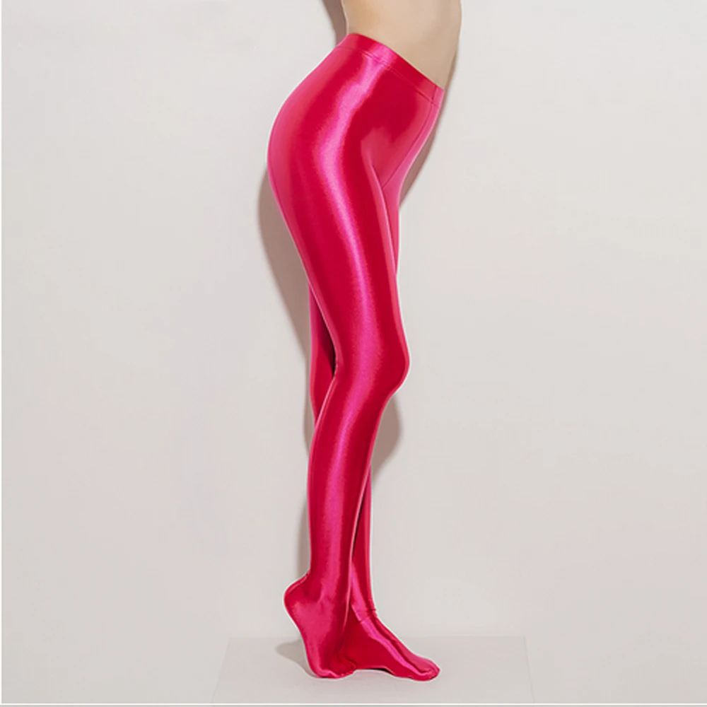 NEST Ms. Rose Красные сексуальные сиамские штаны с высокой талией, атласные блестящие, высокая мода, сексуальный комбинезон, женские колготки LEOHEX