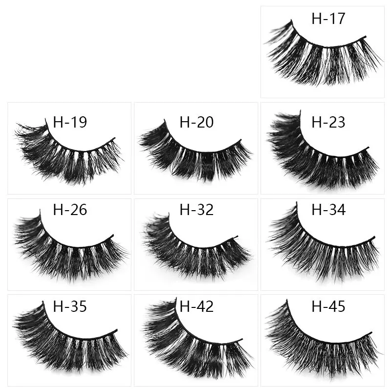 

YALIAO 10 Style Eyelashes 3D Mink Lashes Luxury Hand Made Mink Eyelashes Cruelty Free Mink False Eyelashes Upper Lashes