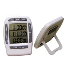 Freies verschiffen, drei kanal digitale elektronische küche timer, timer, LCD timer
