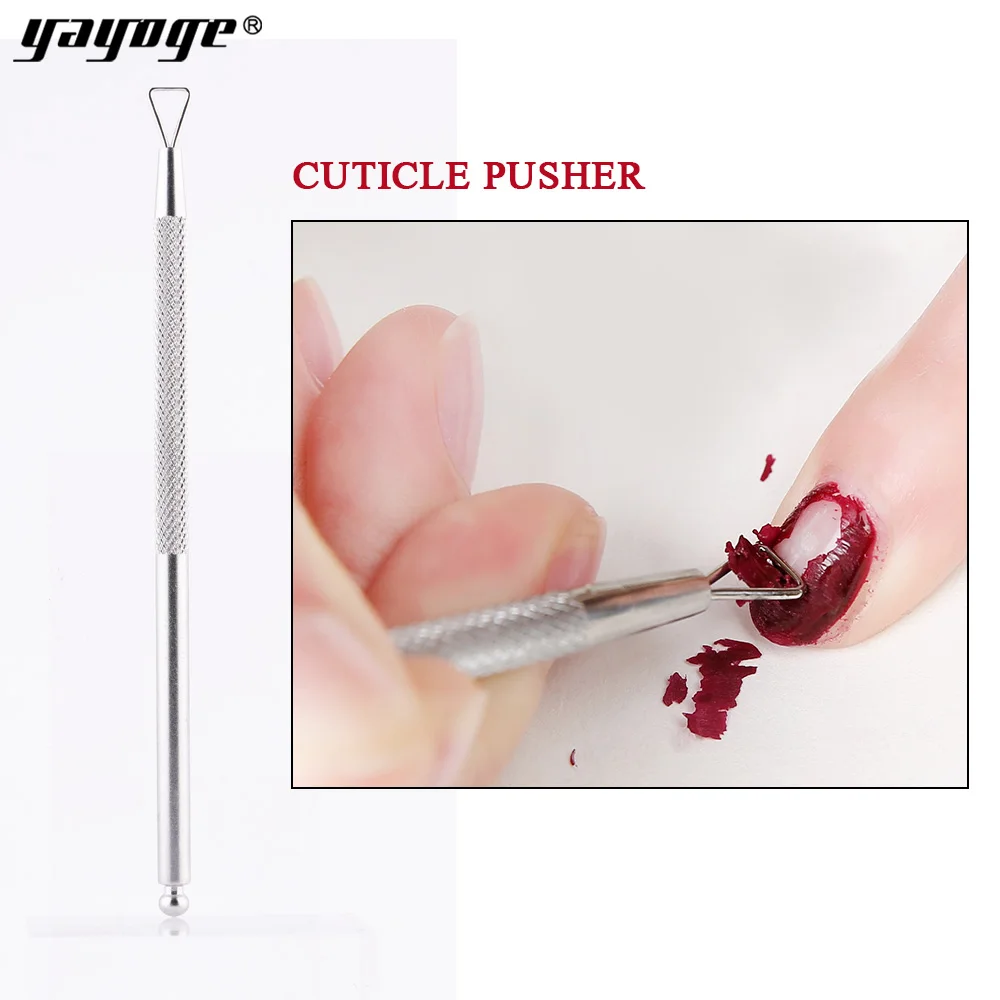 

Yayoge Gel Nail Remover Push Culticle Pusher Stainless Steel Dead Skin Remover Manicure Nail Art Tool for Removing Gel Varnish
