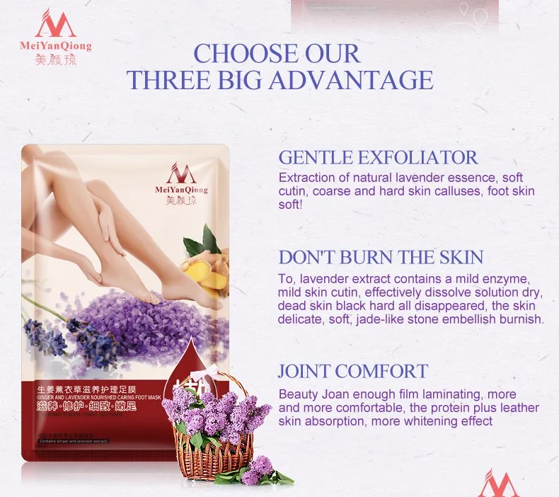 Remover a Pele Gengibre e Lavanda Cuidados com os Pés Morta Esfoliante Máscara Nutrida Peeling Cutículas Calcanhar Pés Cuidados Creme pé 8 Beleza e saúde
